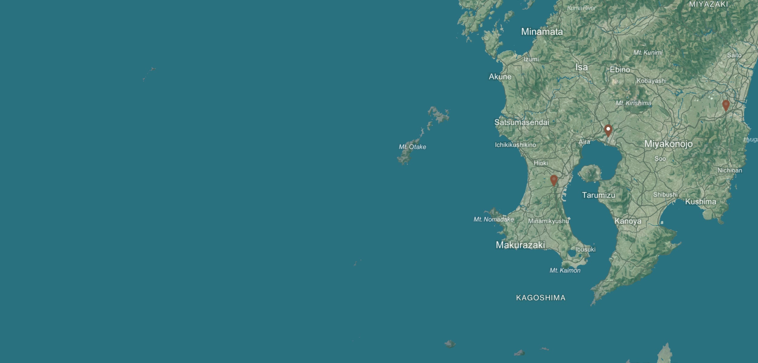 Kirishima Mountain background map desktop