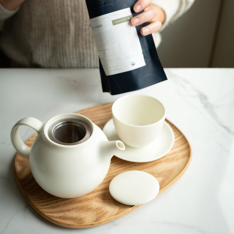 Kinto Pebble Porcelain Teaware Set - Moss Green hover image